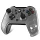 EvoFox Elite X Wireless Gamepad for PC with Dual Vibration Motors, 2 Macro Back Buttons, Low Latency Plug and Play, Free USB Extender, Translucent Shell (White)