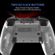 EvoFox Elite X Wireless Gamepad for PC with Dual Vibration Motors, 2 Macro Back Buttons, Low Latency Plug and Play, Free USB Extender, Translucent Shell (White)