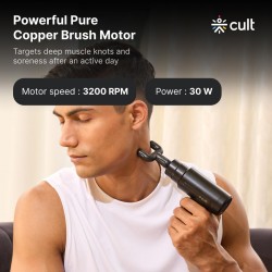 CULT Volt, Full Body Professional Gun Massager, QuietMotion Tech, Deep Tissue Percussions, 3000mAh battery, 6 Speed levels